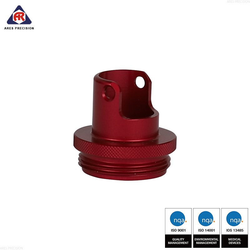 Red anodized-CNC precision machining